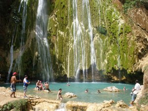 Cascada El Limon Waterfall Tour on Horseback in Samana Dominican Republic.
